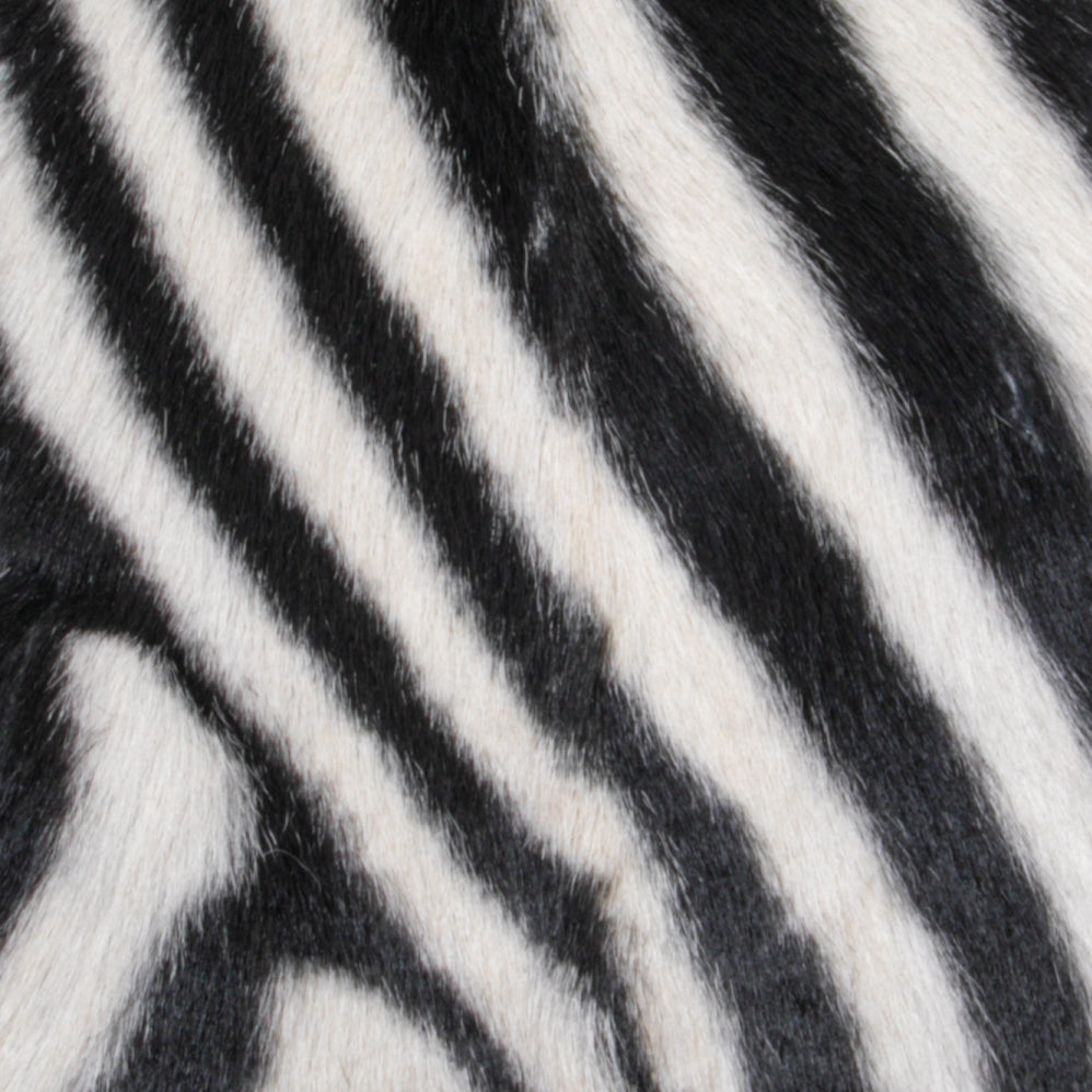 Zebra Print Goatskin Boudoir Cushion - 30x50cm